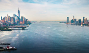New York and New Jersey separated by the Hudson River