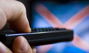 TV with X on screen