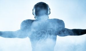 Football Player Enter Stadium
