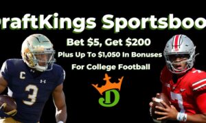 DraftKings Sportsbook NY Promo Code College Football 8-30-22