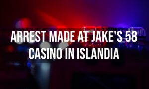 Police Lights Jake's 58 Casino Islandia Arrest
