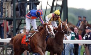 2007 belmont stakes horse race rags to riches against curlin`