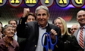 vernon downs owner jeff gural cuts ribbon to open tioga downs casino