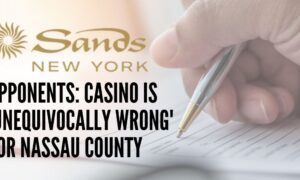 sands new york casino logo next to application