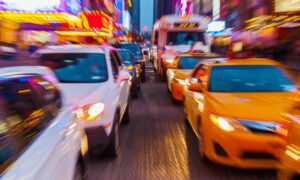 traffic jam cars in new york city