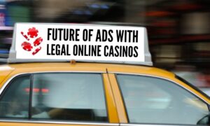 online casinos ad on new york city taxi