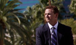 Scott Sibella, seen here while he was COO at MGM in Las Vegas, faces a Nevada lawsuit claiming he allowed criminals to gamble with "ill-gotten" funds