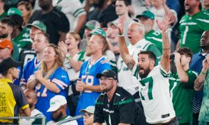 fans cheer for the new york jets, fans that no doubt helped new york sports betting set an industry record for september revenue