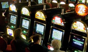 image of video lottery machines in new york, similar to those found at jake's 58 that caused a "service interruption" at the new york casino
