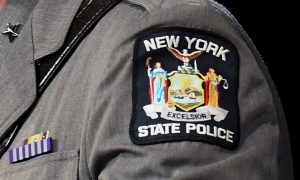 patch for new york state police for a story on a former sergeant sentenced in connection with an illegal gambling ring
