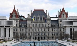 new york state capitol in albany for a story on a new online casino bill being filed