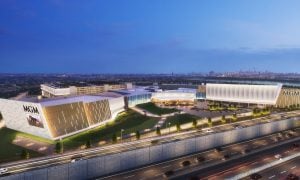 Rendering of MGM Empire City if it upgrades to a full-scale casino for a story on MGM commenting on the downstate New York licensing process