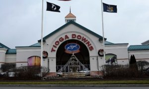 Exterior of Tioga Downs for a story on a Pennsylvania man pleading guilty for setting a fire that killed 30 racehorses