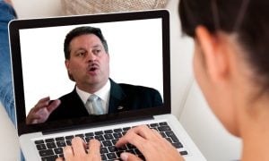 Image of Sen. Joseph Addabbo on a computer for a story on the New York senator hosting a problem gambling virtual seminar in March