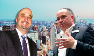 Image of casinos executives Rob Norton and Mark Giannantonio in front of New York City skyline for a story on their comments on iGaming expansion in New York