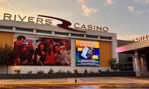 Exterior of Rivers Casino Schenectady for a story on it become an official casino partner of the Belmont Stakes Racing Festival