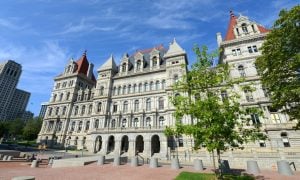 Image of the New York State Capitol for a story on two senators introducing a bill to speed up the downstate casino licensing process.
