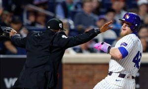 New York Mets Harrison Bader for a story on the New York sports betting tax rate of 51% not changing.