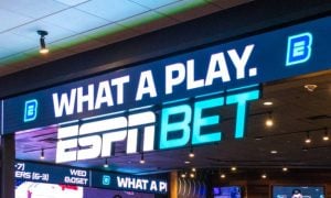 ESPN Bet retail sportsbook in Detroit for a story on the online sportsbook launching in New York by the end of August.